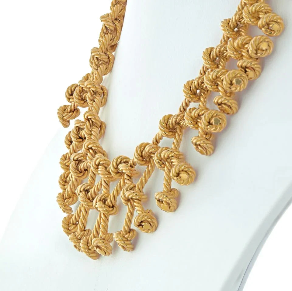 Verdura 18K Yellow Gold Regatta Nautical Necklace - The Back Vault