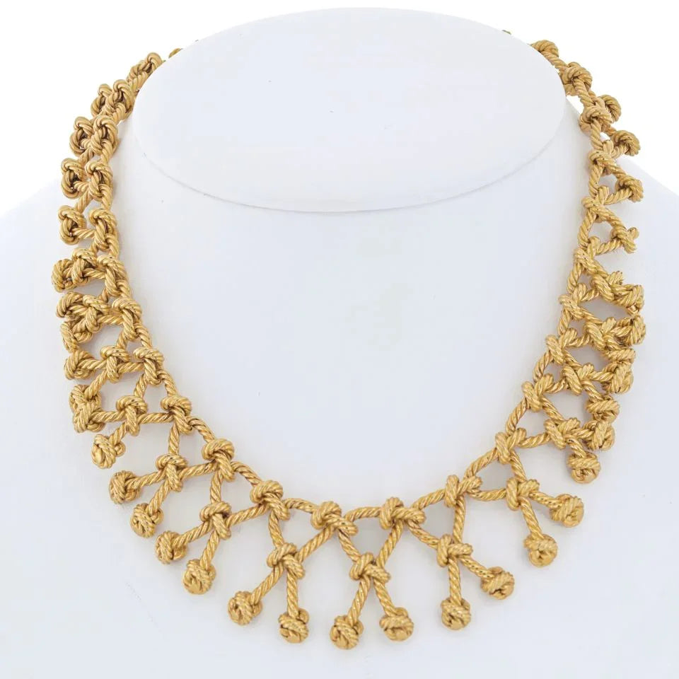 Verdura 18K Yellow Gold Regatta Nautical Necklace - The Back Vault