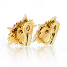 Tiffany & Co. Schlumberger 18K Yellow Gold French Agate And Ruby Star Clip-On Earrings - The Back Vault