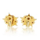 Tiffany & Co. Schlumberger 18K Yellow Gold French Agate And Ruby Star Clip-On Earrings - The Back Vault