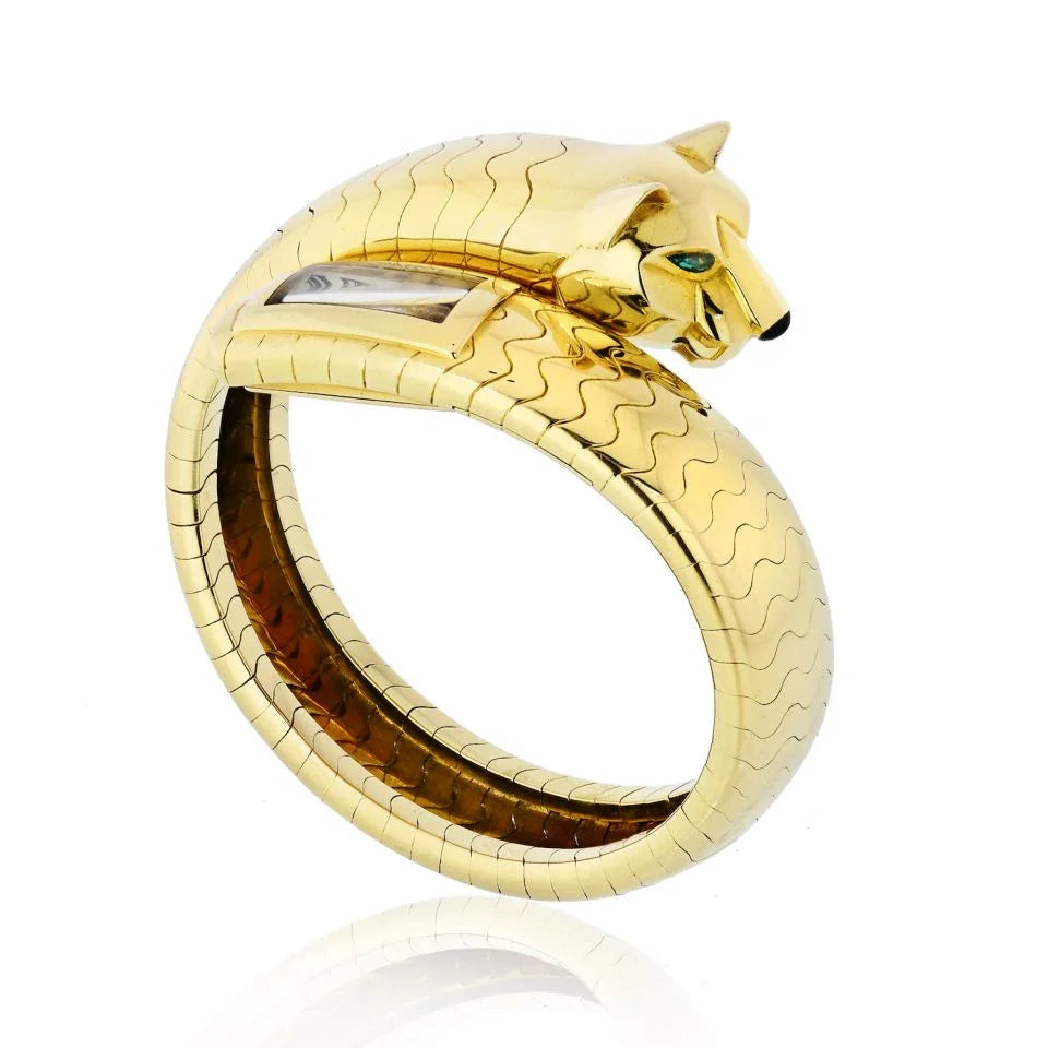 Cartier Panthere 18K Yellow Gold Wrap-Around Vintage Lakarda Women Watch - The Back Vault