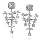 Kieselstein Cord 18K White Gold 3 carat Diamond Flower Earrings - The Back Vault