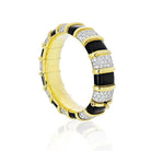Tiffany & Co. Schlumberger 18K Yellow Gold Black Enamel, Diamond Bracelet - The Back Vault