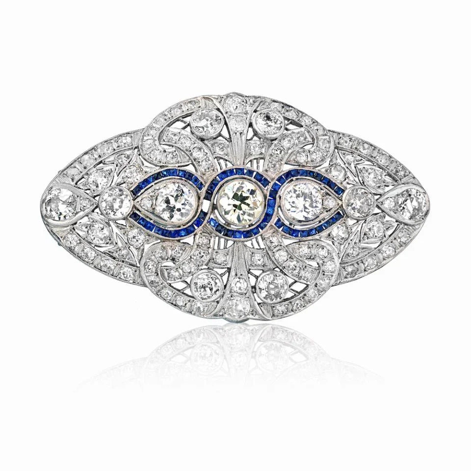 Platinum Belle Epoque 10.50 Carat Brooch - The Back Vault