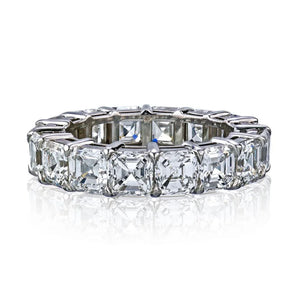 Platinum 7.95 carats Asscher-Cut Diamond Eternity Band