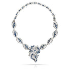 18K White Gold Sapphire And Diamond Convertable Necklace Jewelry Set - The Back Vault