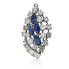 18K White Gold Sapphire And Diamond Convertable Necklace Jewelry Set - The Back Vault