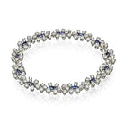 18K White Gold Sapphire And Diamond Convertable Necklace Jewelry Set - The Back Vault