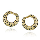 Cartier 18K Yellow Gold Panthere Tiger Stripe Creole-style Hoop Earrings - The Back Vault