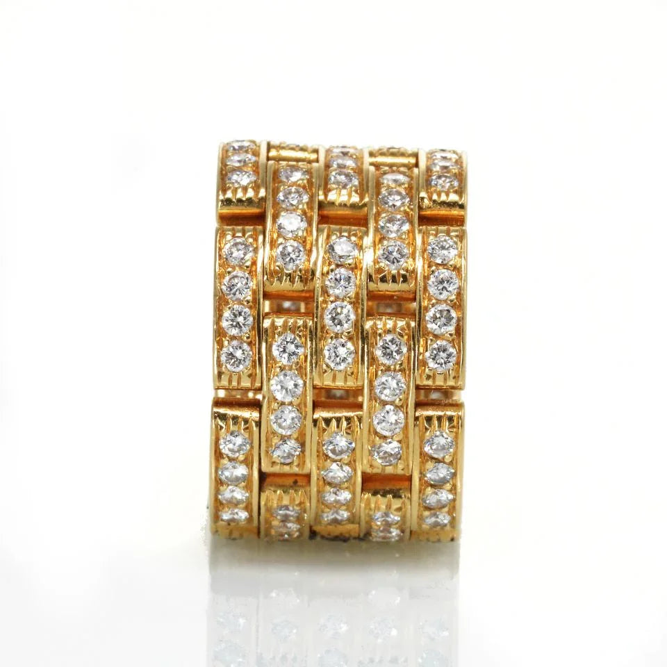 Cartier Maillon 18K Yellow Gold 2.60cts Diamond Ring - The Back Vault