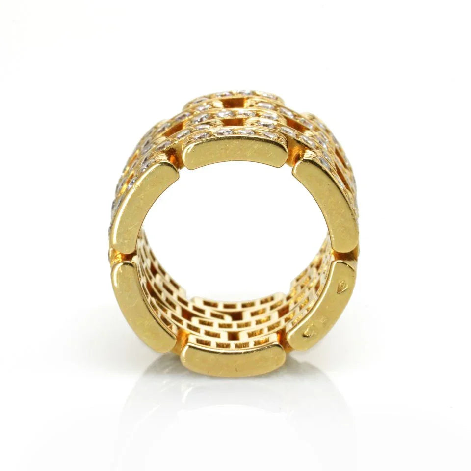Cartier Maillon 18K Yellow Gold 2.60cts Diamond Ring - The Back Vault