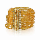Verdura 18K Yellow Gold Multi-Bead Citrine String Bracelet - The Back Vault