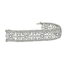 Circa 1940's Platinum 35 Carat Old Cut Diamond Openwork Bracelet - The Back Vault