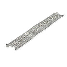 Circa 1940's Platinum 35 Carat Old Cut Diamond Openwork Bracelet - The Back Vault