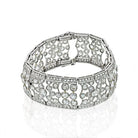Circa 1940's Platinum 35 Carat Old Cut Diamond Openwork Bracelet - The Back Vault