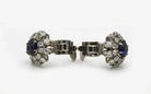 Art Deco Platinum Sapphire & Diamond Earrings - The Back Vault