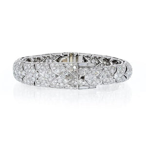Art Deco Platinum 20 carat 1930's Diamond Bracelet