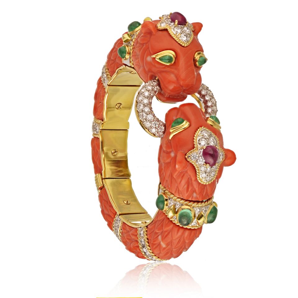 David Webb - Snake Platinum & 18K Yellow Gold Bracelet