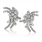 French Circa 1960's Platinum 12 Carat Diamond Estate Earrings - The Back Vault