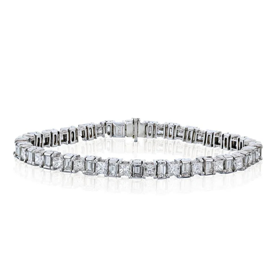 Platinum Diamond 12.00cttw Tennis Bracelet - The Back Vault