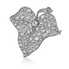 Art Deco Platinum Leaf Brooch - The Back Vault
