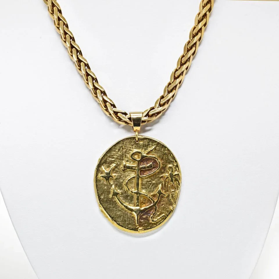 Van Cleef & Arpels 1960's 18K Yellow Gold Pendant, Bracelet & Necklace Jewelry Set - The Back Vault