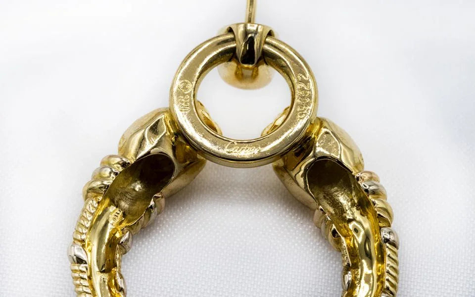 Cartier Panthere 18K Yellow Gold Vintage Hoop Earrings - The Back Vault