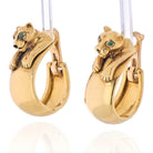 Cartier Panthere Heads Large Vintage Clip-On Hoop Earrings - The Back Vault
