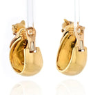 Cartier Panthere Heads Large Vintage Clip-On Hoop Earrings - The Back Vault