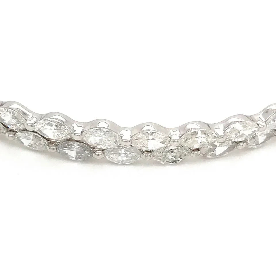 18K White Gold Diamond Hoop 10.00cttw Earrings - The Back Vault