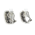8.00cttw Platinum Vintage Diamond Huggie Earrings - The Back Vault
