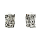 8.00cttw Platinum Vintage Diamond Huggie Earrings - The Back Vault