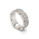 Cartier Tank Francaise 18K White Gold Diamond Wedding Band - The Back Vault
