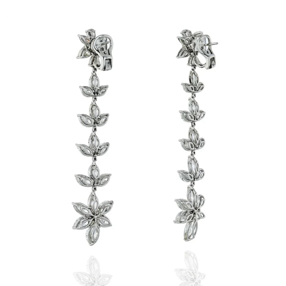 Hanging Platinum 22.12 Carat Diamond Earrings - The Back Vault