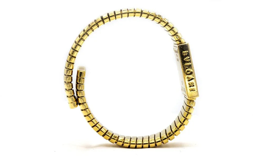 Bvlgari Quadrato Tubogas Gold Diamond Dial F078 Flex Women Watch - The Back Vault