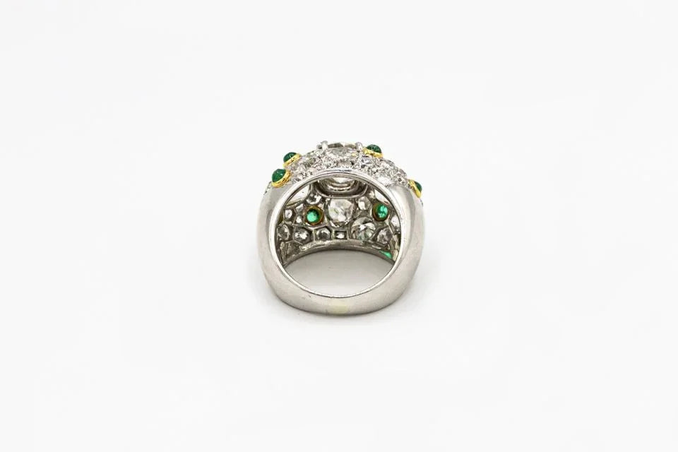 2.00 carat Old Mine Diamond Three Stone Vintage Engagement Ring - The Back Vault