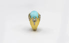 1970's 18K Yellow Gold Turquoise Ring - The Back Vault