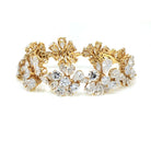 Van Cleef & Arpels Platinum & 18K Yellow Gold 47cttw Fancy Shaped Floral Motif Diamond Bracelet - The Back Vault