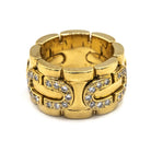 Cartier Link 18K Yellow Gold Diamond Ring - The Back Vault