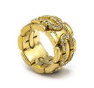 Cartier Link 18K Yellow Gold Diamond Ring - The Back Vault