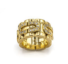 Cartier Link 18K Yellow Gold Diamond Ring - The Back Vault