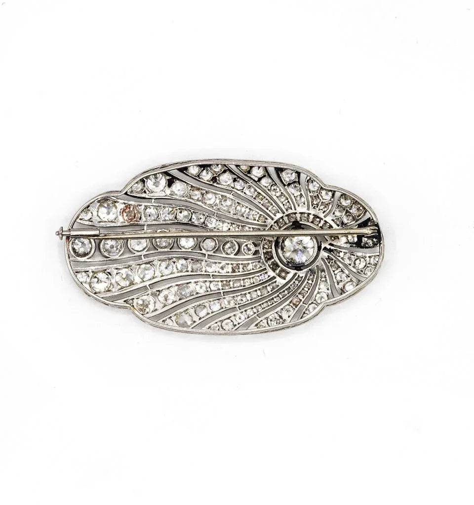 Edwardian Platinum Diamond Brooch - The Back Vault