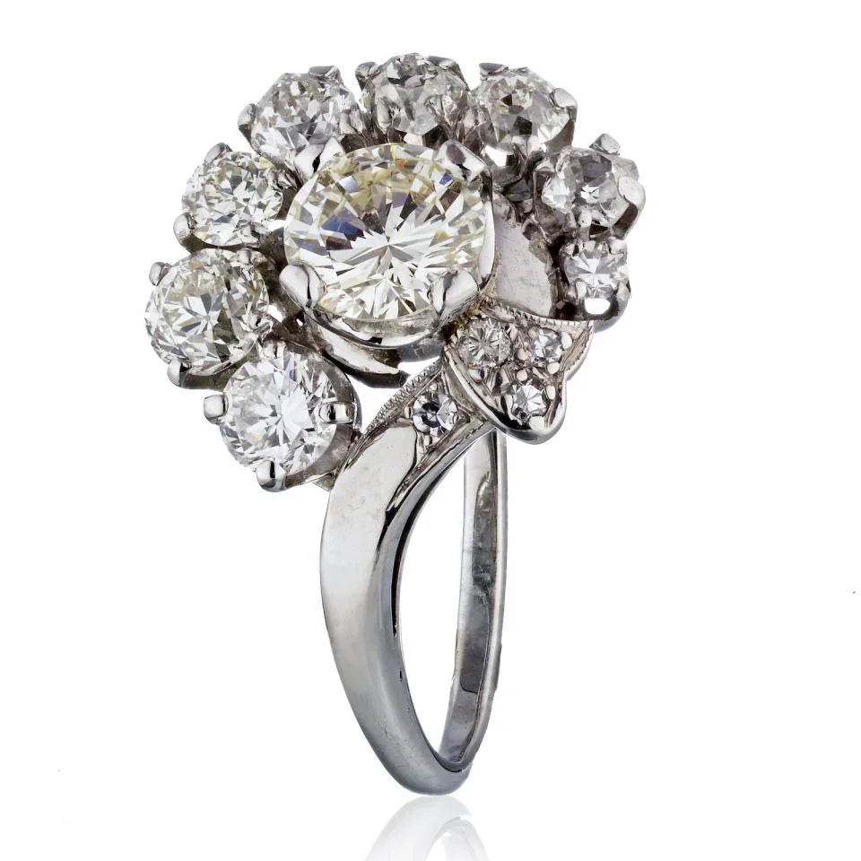 14K White Gold .94 carat Diamond Ring - The Back Vault