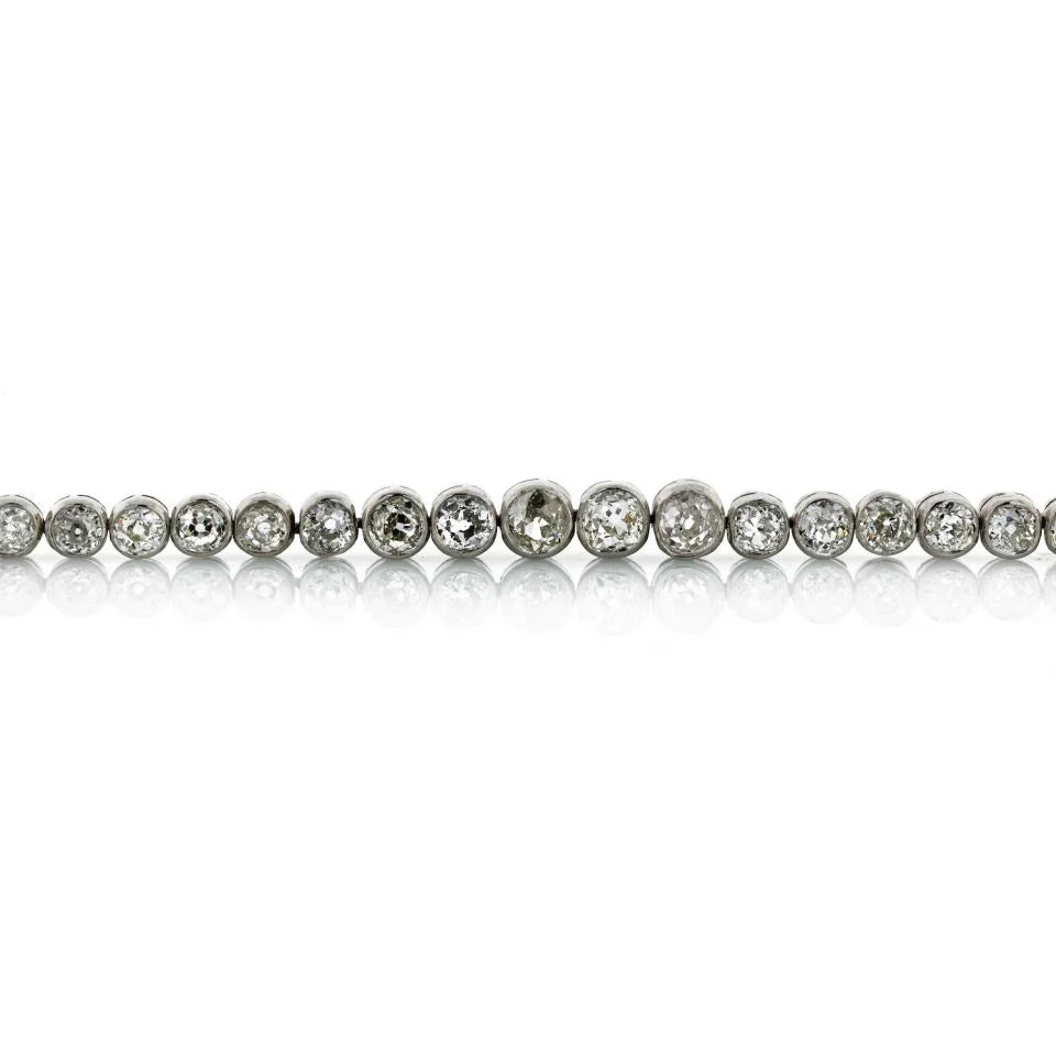 Tennis Platinum Antique Diamond 10.00cttw Tennis Bracelet - The Back Vault