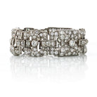 1930's Platinum Art Deco Open Work 22 carats Diamond Bracelet - The Back Vault