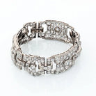 1930's Platinum Art Deco Open Work 22 carats Diamond Bracelet - The Back Vault