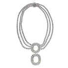 1950's Platinum Diamond 219cttw Statement Necklace - The Back Vault