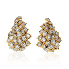 Leaf Platinum & 18K Yellow Gold Estate 1970's Diamond 5.00cts Earrings - The Back Vault