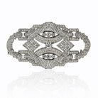 Art Deco Platinum Filigree 7.00cts Diamond Brooch - The Back Vault