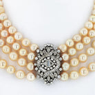 Platinum Pearl and Diamond Choker Necklace - The Back Vault